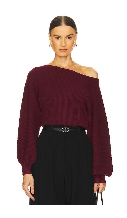l'academie indre sweater in burgundy. - size l (also in xs, s, m, xl)