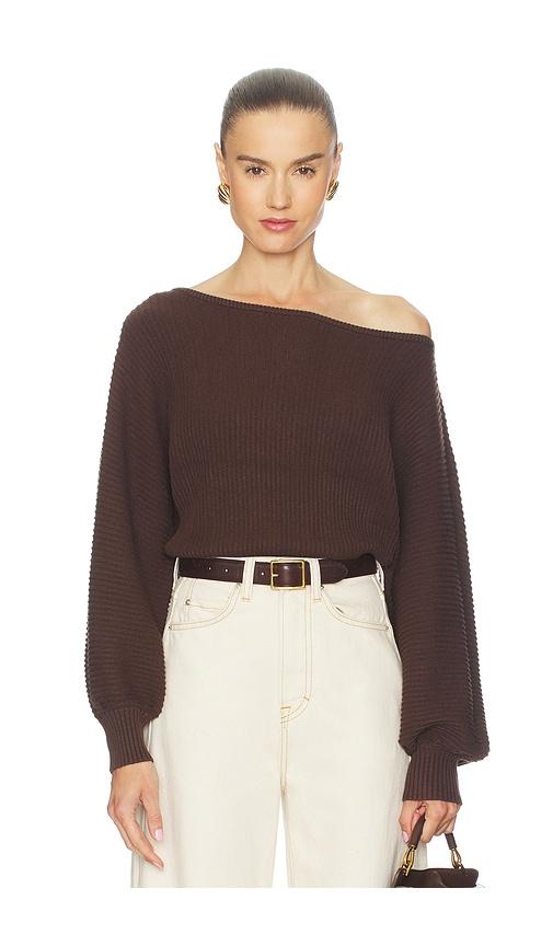 l'academie indre sweater in chocolate. - size l (also in xs, xxs, s, m)