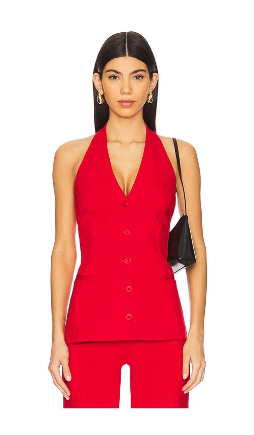 l'academie kain vest top in red. - size m (also in s)