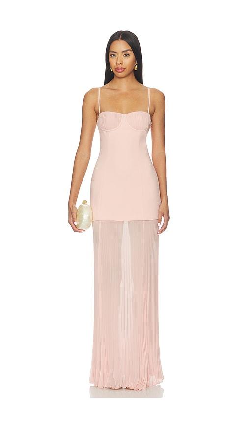 l'academie kenzia gown in pink. - size l (also in m, s, xl)