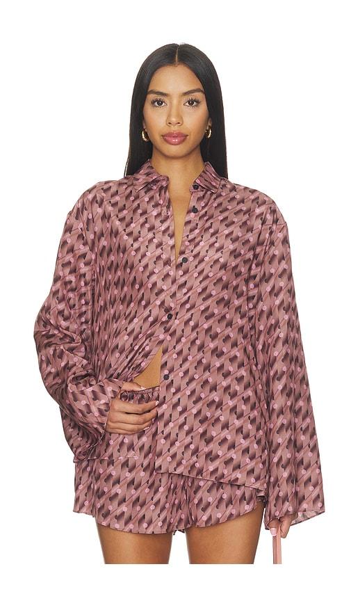 l'academie leny shirt in brown. - size l (also in xs, s, m, xl)