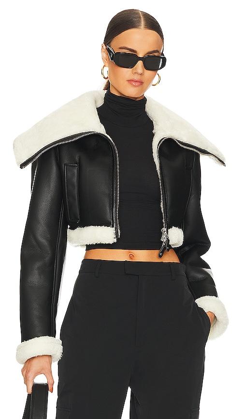l'academie lilianna cropped jacket in black. - size s (also in xs)