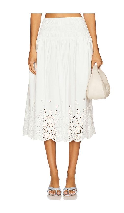 l'academie lya midi skirt in white. - size l (also in m, xl)