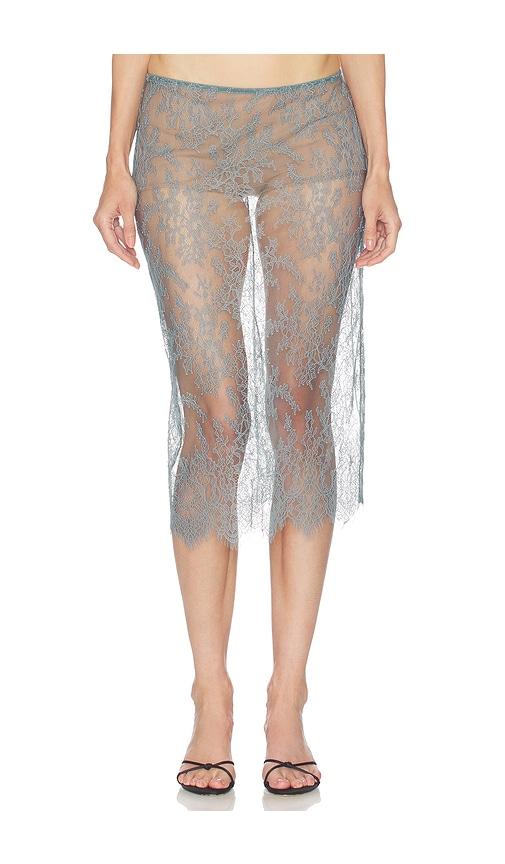 l'academie mimi midi skirt in blue. - size l (also in m, s, xl, xs, xxs)