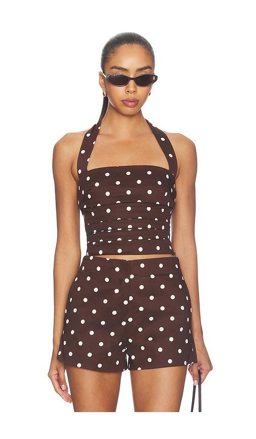 l'academie polina top in brown. - size l (also in xs, xxs)