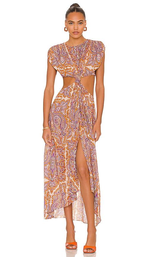 l'academie racquel midi dress in purple. - size xl (also in l)