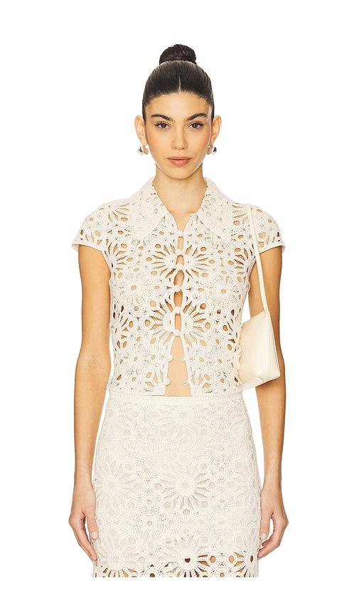 l'academie shay top in cream. - size l (also in s, xl)