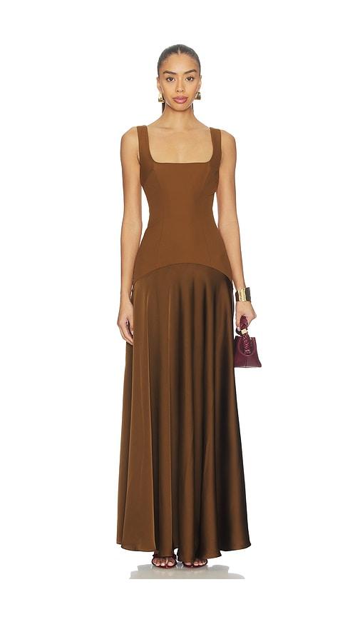 l'academie sidney gown in chocolate. - size m (also in xxs, s)