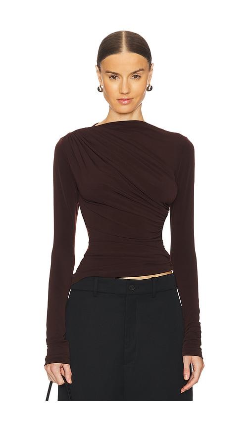 l'academie tullah top in chocolate. - size m (also in xs, xxs, s)