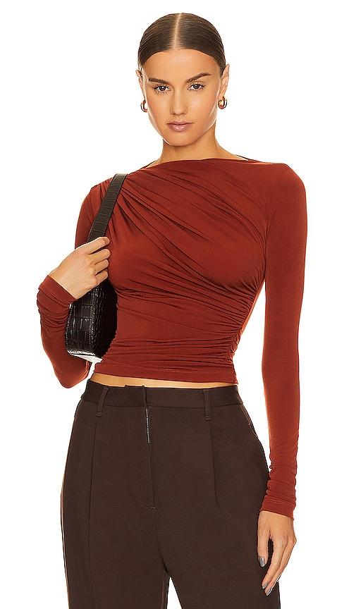 l'academie tullah top in rust. - size s (also in xxs, xs)