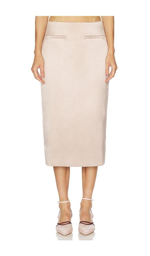 l'academie yuli midi skirt in pink. - size l (also in s, m, xl)