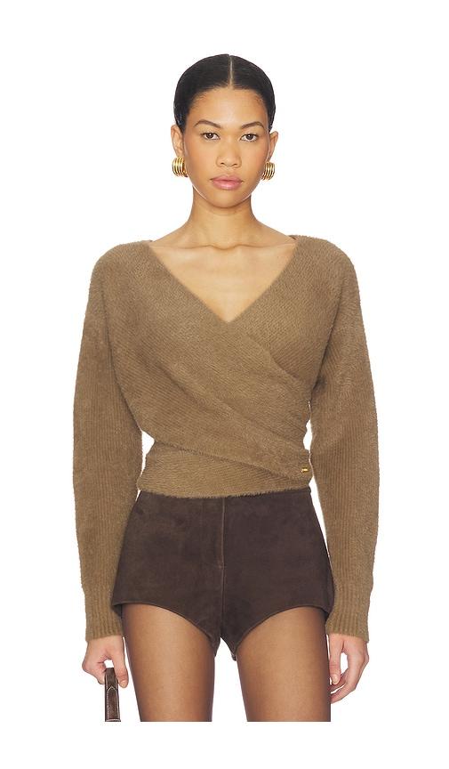 l'agence antonella surplus pullover in brown. - size l (also in m, xs)
