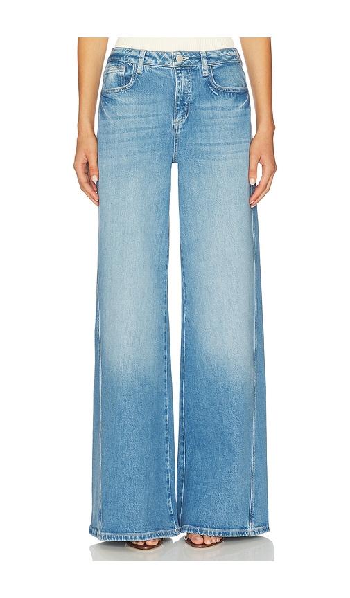 l'agence beau high rise t seam wide leg in denim-light. - size 24 (also in 25, 29)
