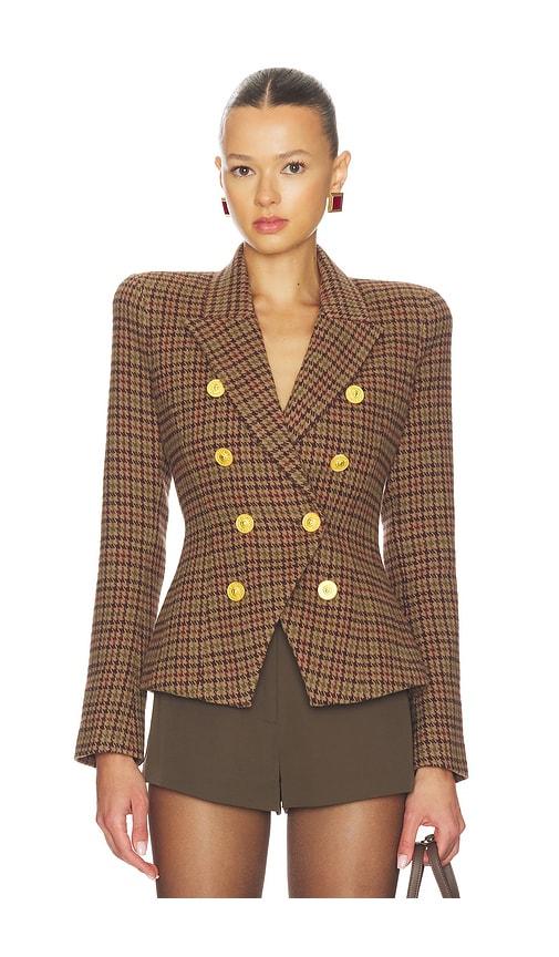 l'agence bethany structured blazer in brown. - size 0 (also in 2, 4)