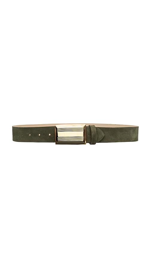l'agence cebo grooved rectangular belt in olive. - size l (also in m, s)