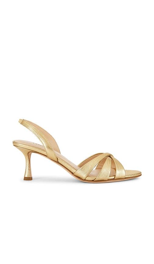 l'agence colwill ii slingback heel in metallic gold. - size 10 (also in 6.5, 9.5)