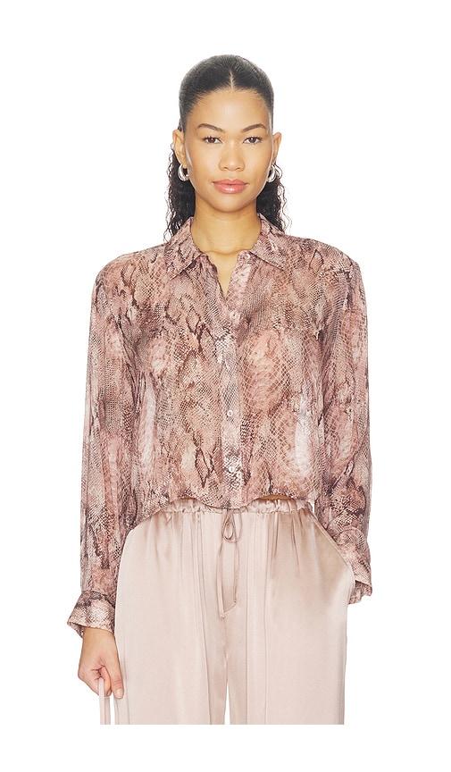 l'agence cosette crop hi low shirt in multi. - size l (also in m, s, xs)