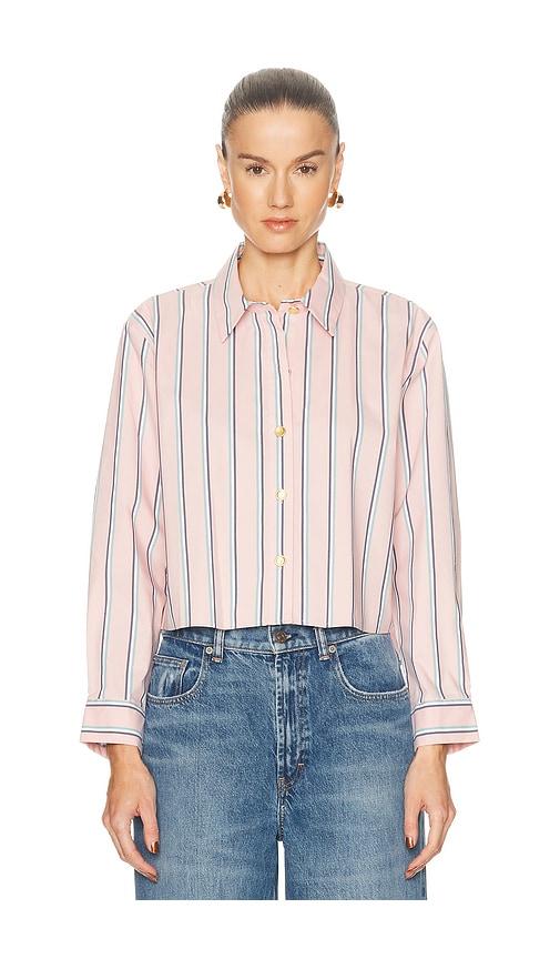 l'agence cosette crop hi low shirt in pink. - size l (also in m)