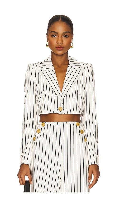 l'agence izzie cropped blazer in white. - size 00 (also in 4)