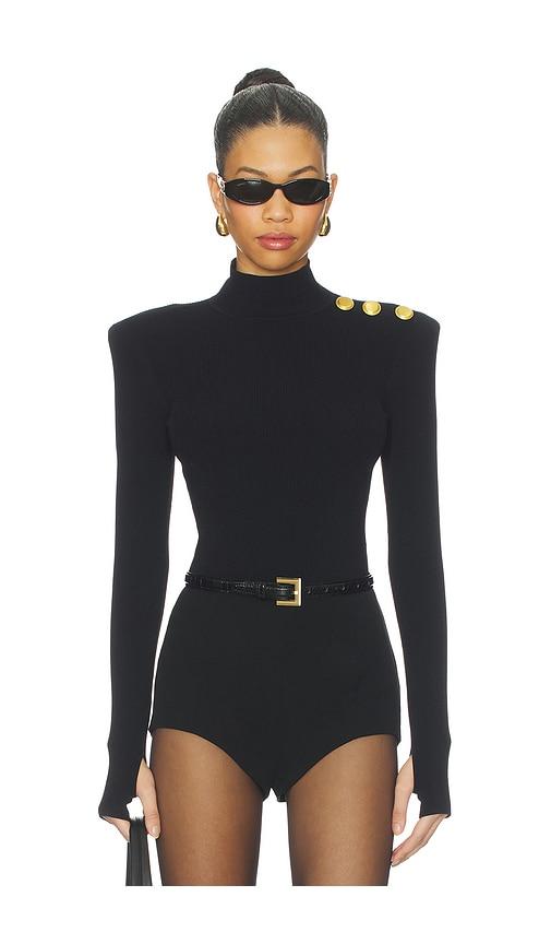 l'agence jennis mockneck knit bodysuit in black. - size l (also in s, xl)