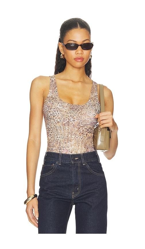 l'agence kalea scoop neck tank bodysuit in multi. - size l (also in xxs, xs, s, m)