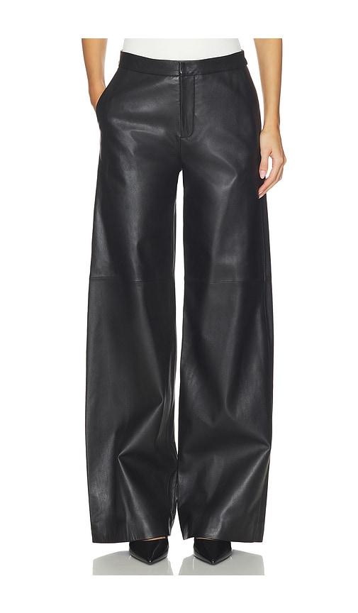 l'agence livvy straight leg trouser in black. - size 0 (also in 4)