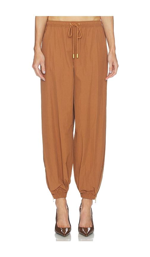 l'agence mariko jogger with zipper in cognac. - size l (also in m, s, xs)