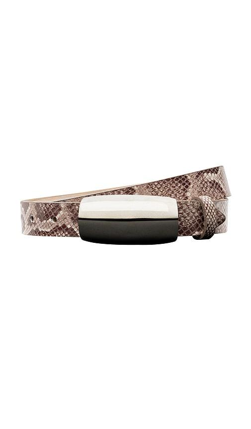 l'agence marlow leather belt in grey. - size l (also in xs, s, m)