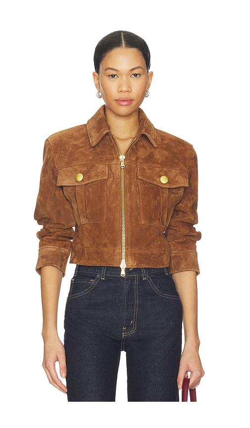 l'agence micah oversized collared jacket in brown. - size m (also in xl)