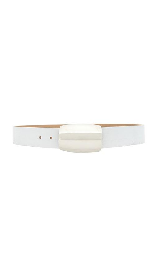 l'agence milou domed belt in white croc embossed in white. - size m (also in xs, s)