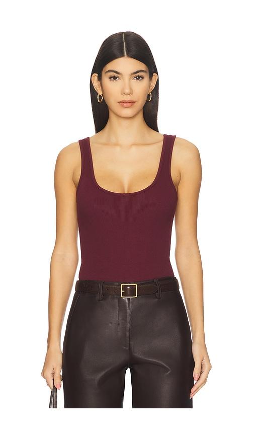 l'agence nica scoop neck tank bodysuit in red. - size l (also in xs)
