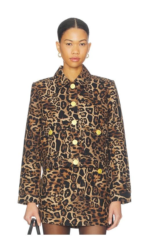 l'agence nyx crop jacket in brown. - size 0 (also in 2, 4)