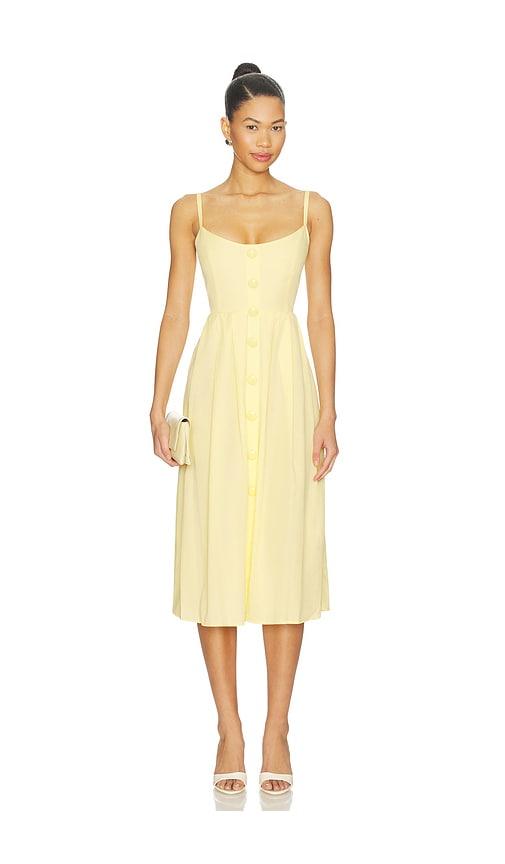 l'agence reanne midi dress in lemon. - size 00 (also in 4, 6, 8)