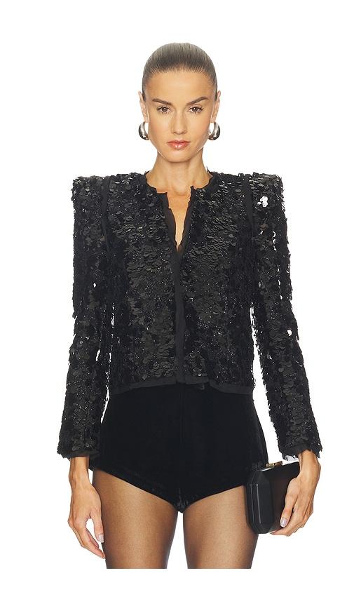 l'agence shai pointed shoulder jacket in black. - size 0 (also in 2, 4)