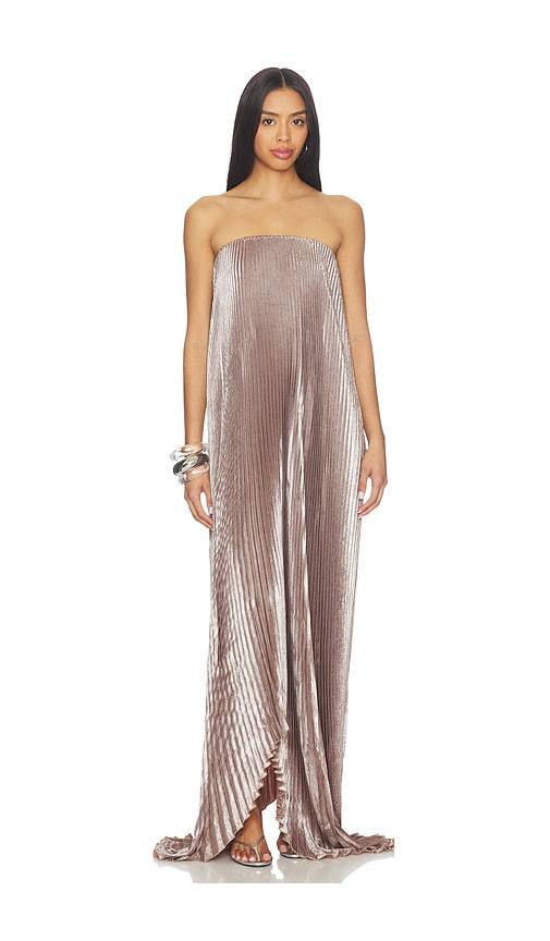 l'idee bisous strapless gown in metallic bronze. - size 10/m (also in 8/s)