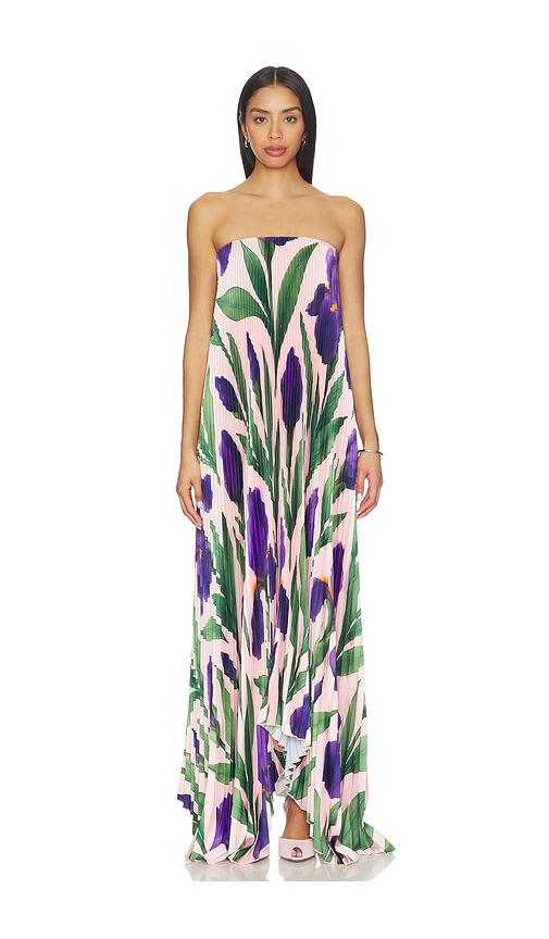 l'idee bisous strapless gown in rose,purple. - size 14/xl (also in 8/s, 6/xs)