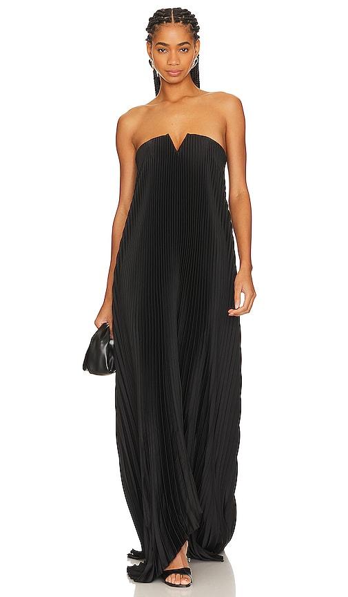 l'idee black tie gown in black. - size 10/m (also in 6/xs)