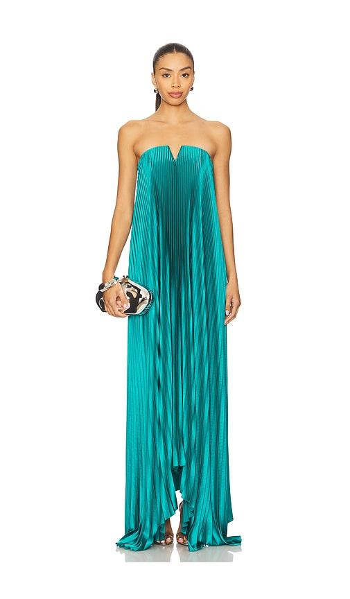 l'idee black tie gown in teal. - size 6/xs (also in 8/s)