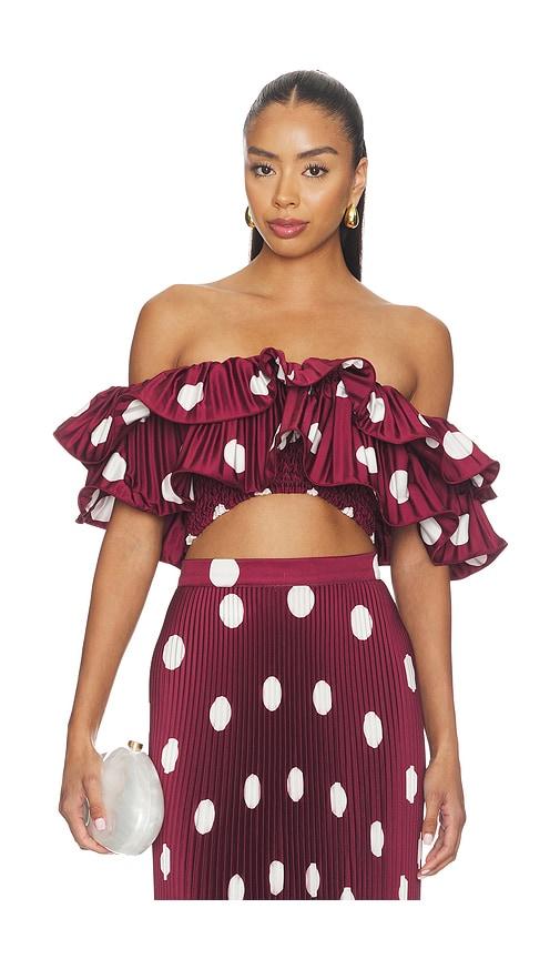 l'idee debut top in wine. - size 10/m (also in 6/xs, 8/s, 12/l, 14/xl)