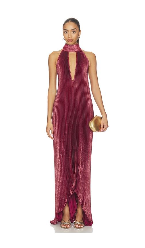 l'idee opera gown in burgundy. - size 10/m (also in 6/xs)