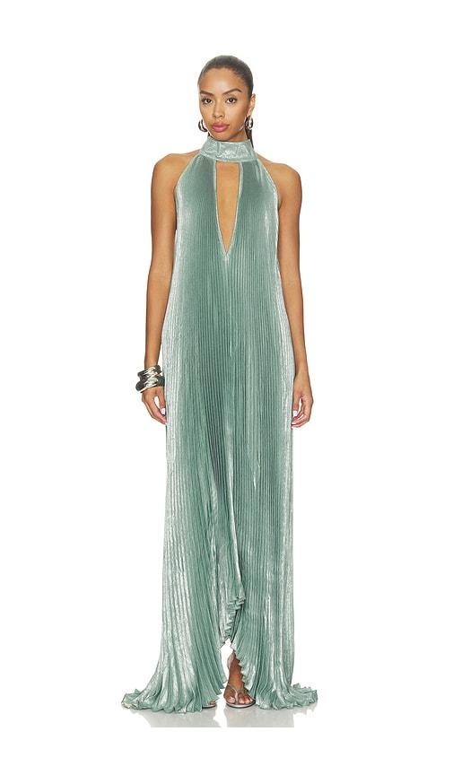 l'idee opera gown in green. - size 10/m (also in 12/l, 14/xl, 6/xs, 8/s)