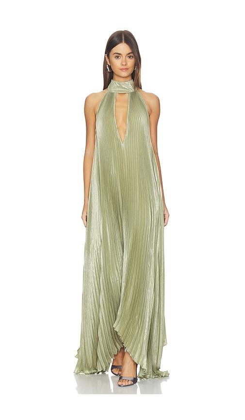 l'idee opera gown in sage. - size 14/xl (also in 6/xs)