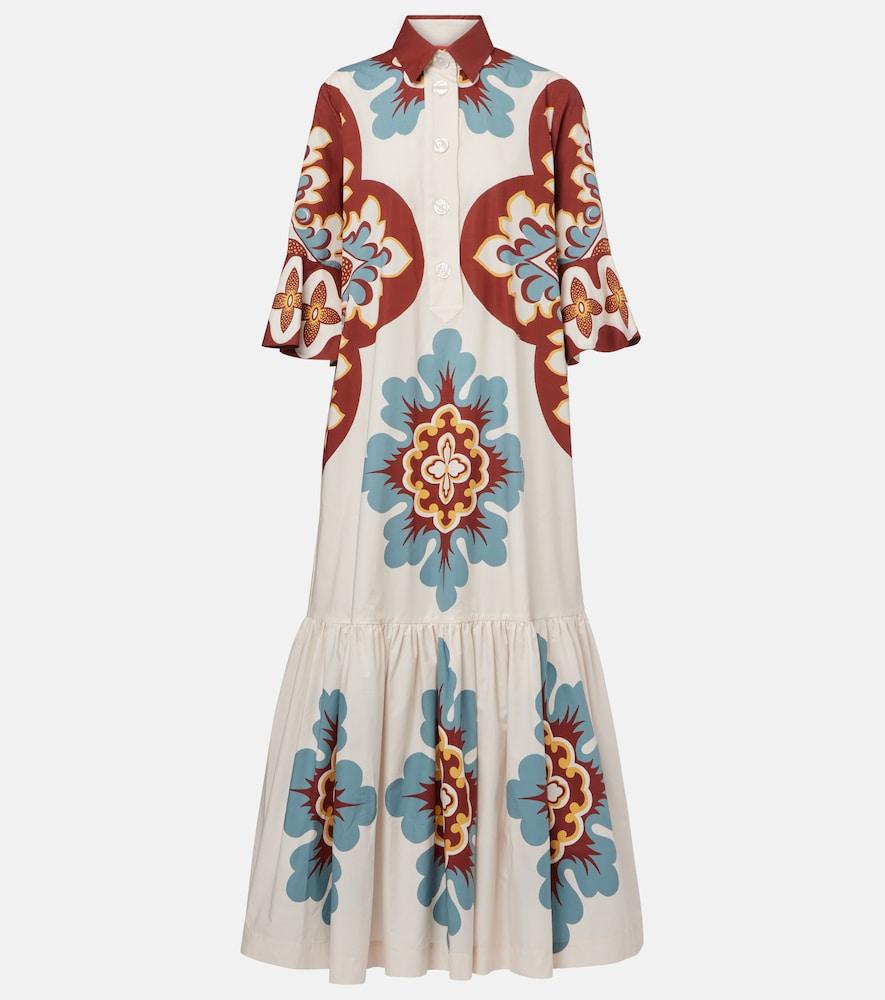 la doublej artemis printed cotton shirtdress