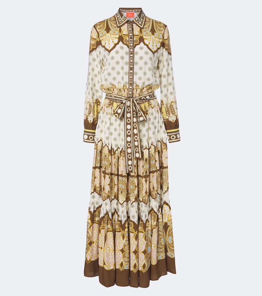 la doublej bellini printed voile shirt dress