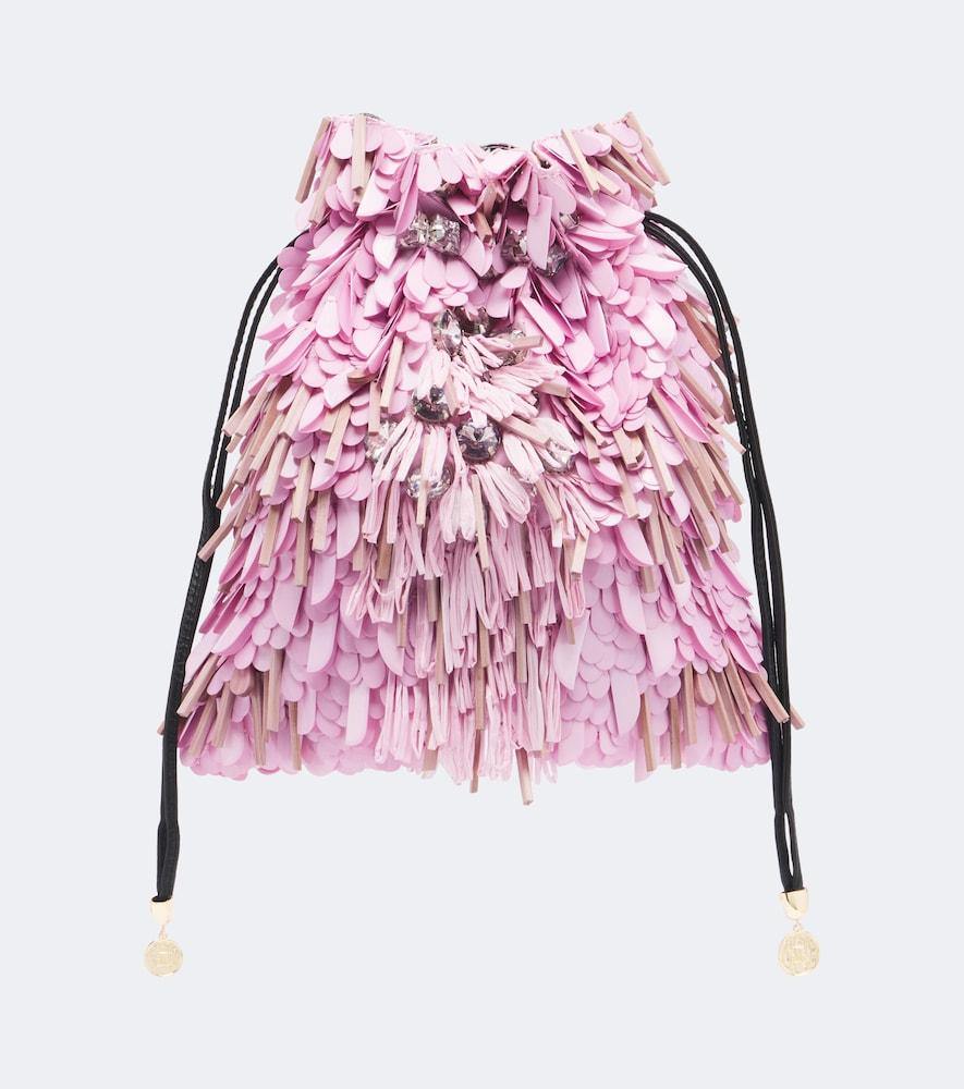 la doublej dustbag embellished pouch