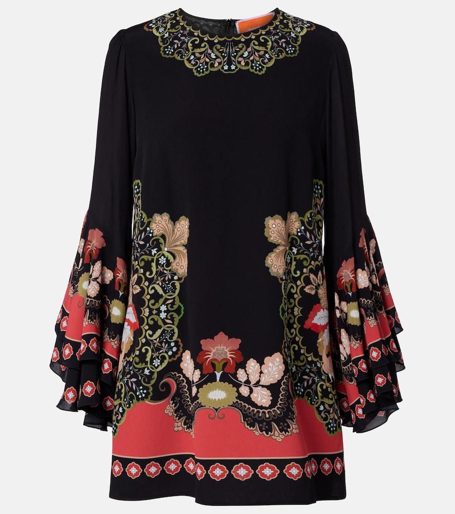 la doublej friday printed crêpe minidress