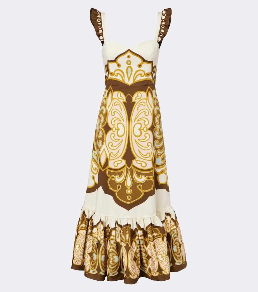 la doublej gingerbread cotton-blend midi dress