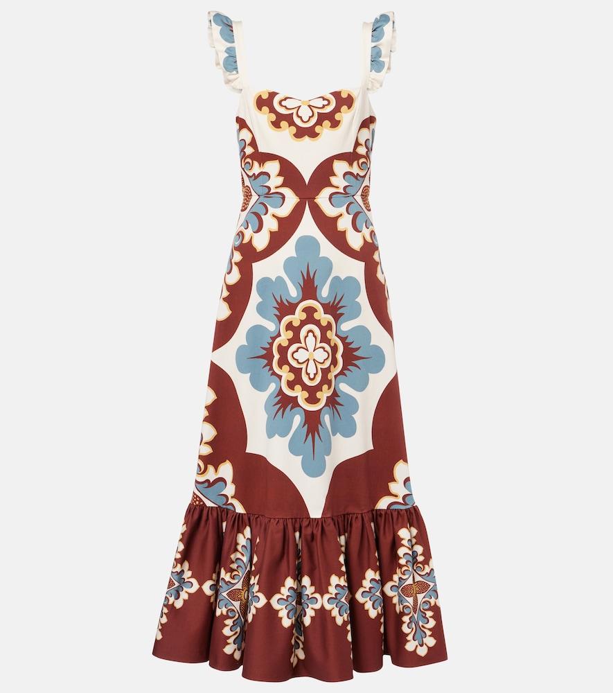 la doublej gingerbread cotton-blend midi dress
