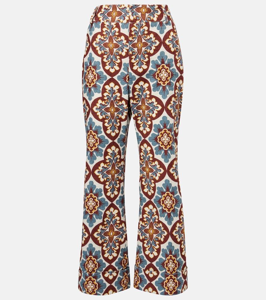 la doublej hendrix high-rise cotton flared pants