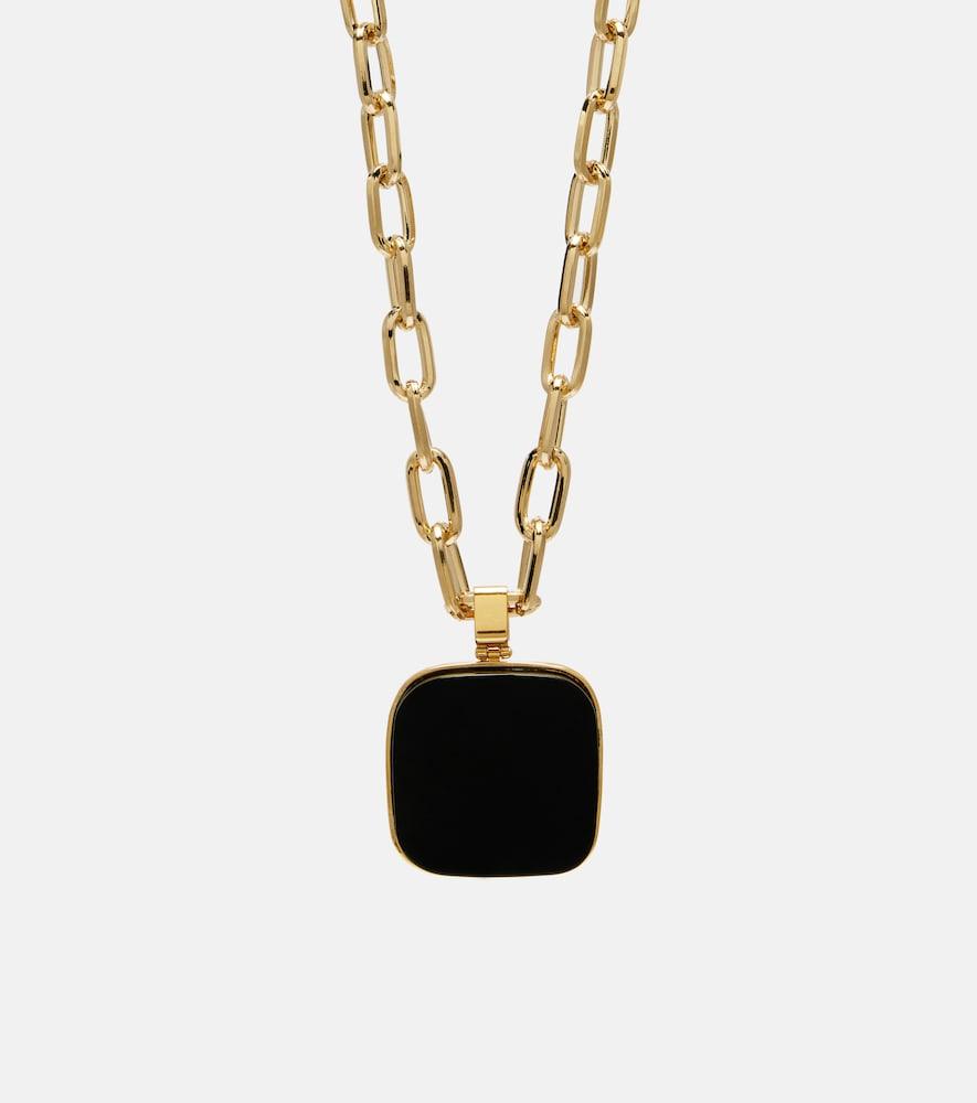la doublej onyx pendant necklace